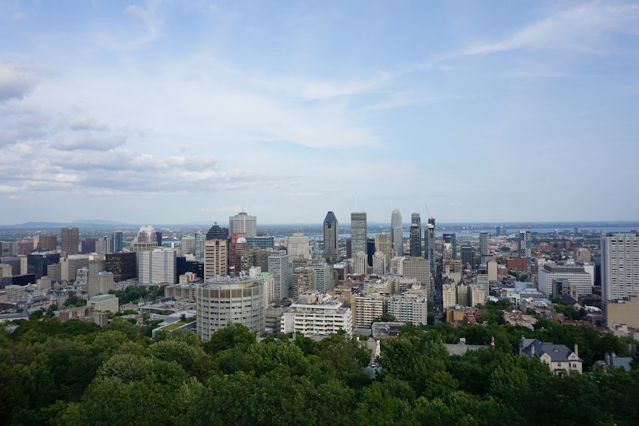 Vue panoramique de Montréal depuis le Mont Royal au Canada