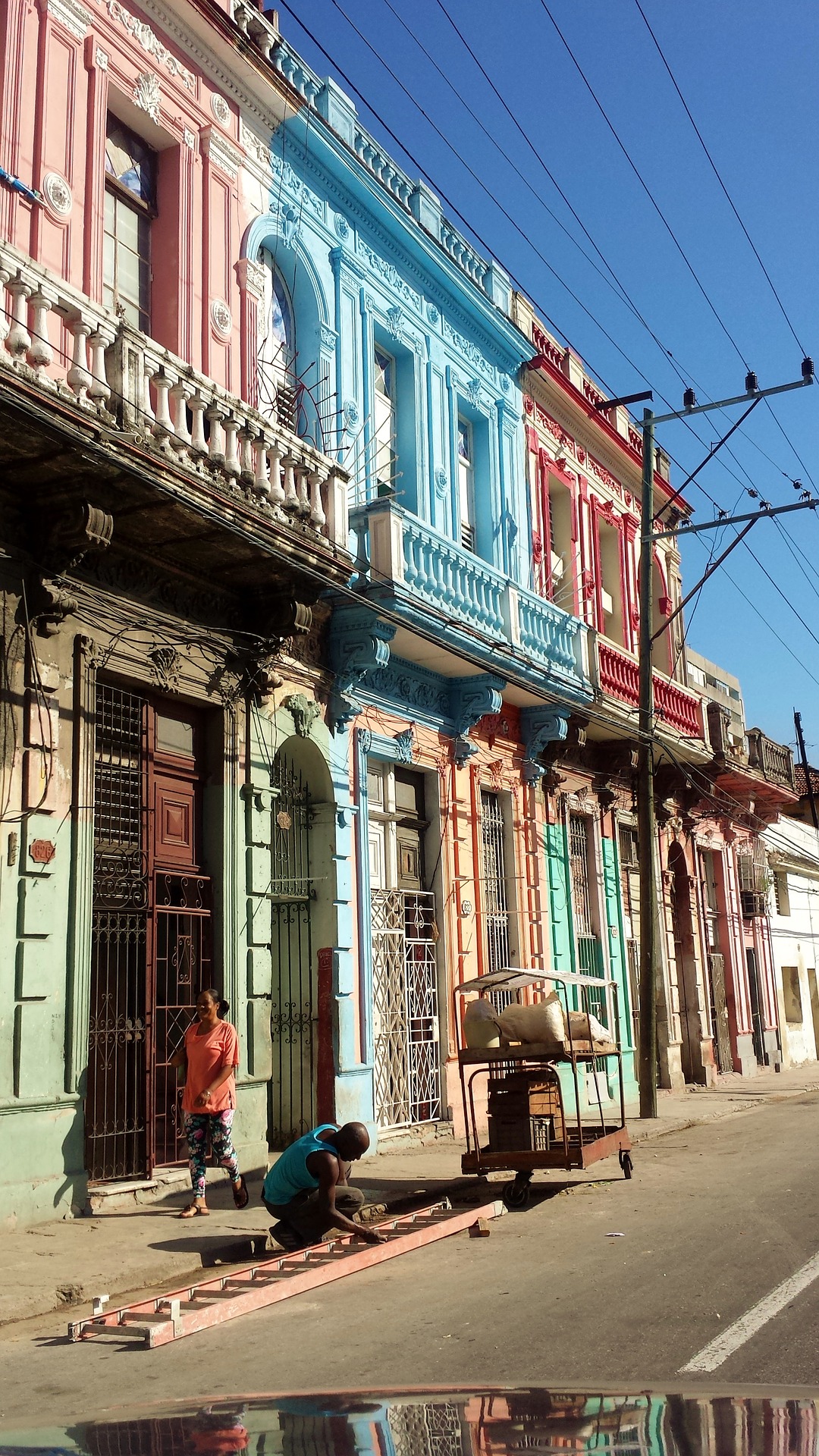 Maisons colorées à La Havane à Cuba