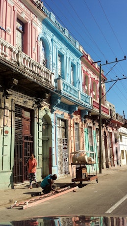 Maisons colorées à La Havane à Cuba