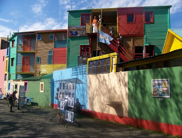 Maisons colorées à Buenos Aires