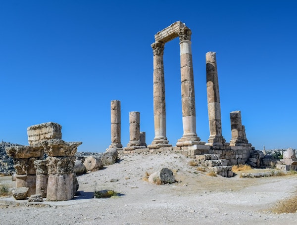 Le Temple de Hercules à Amman en Jordanie