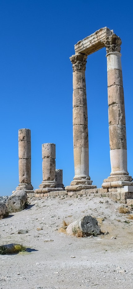 Le Temple de Hercules à Amman en Jordanie