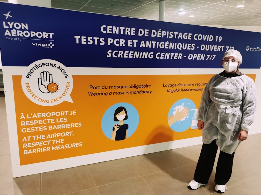 Centre de dépistage COVID à Lyon Aéroport 