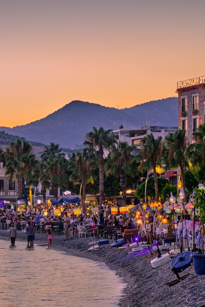 soirée sur la plage à Bodrum