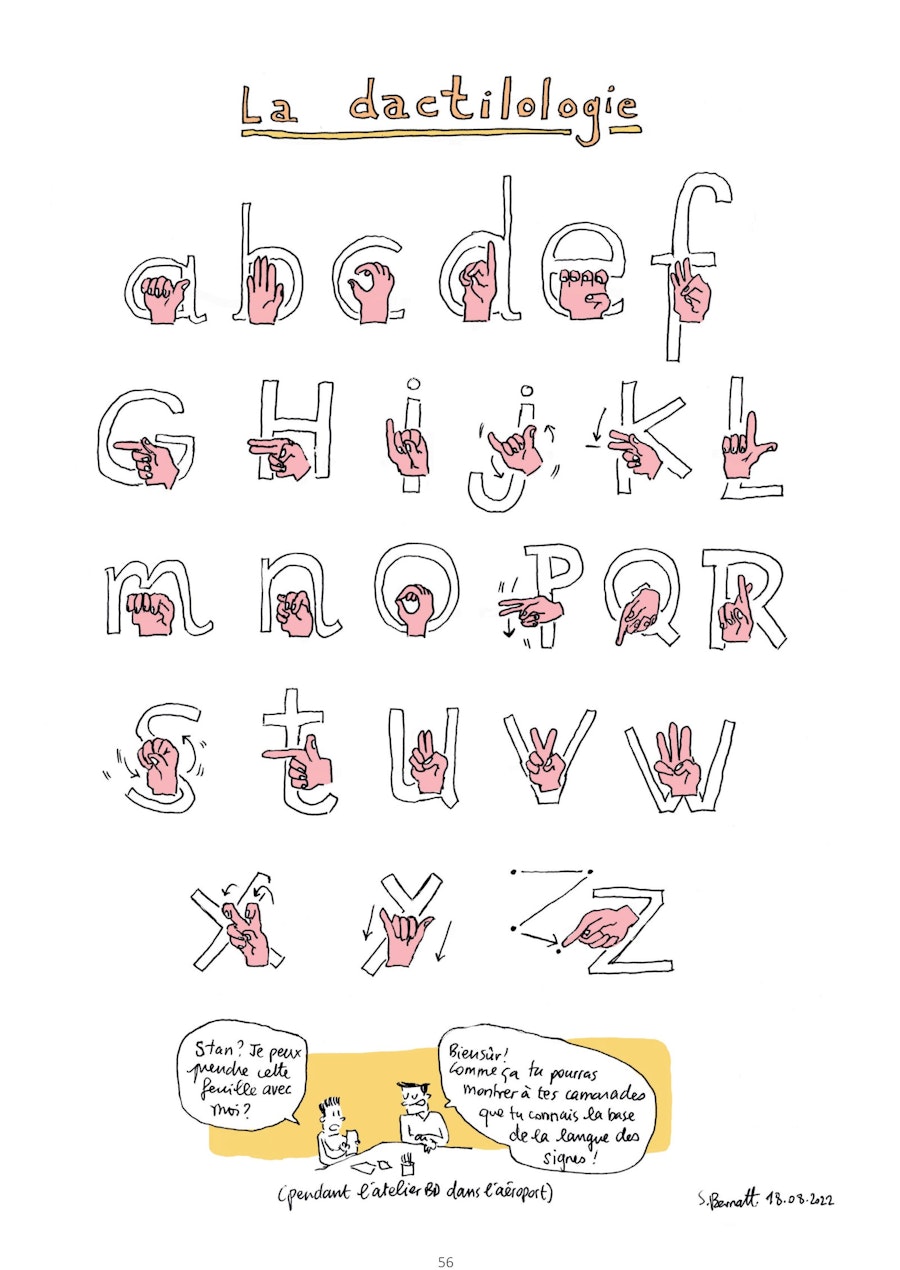 BD aéroport langage des signes