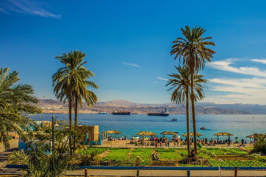 Aqaba mer plage Jordanie
