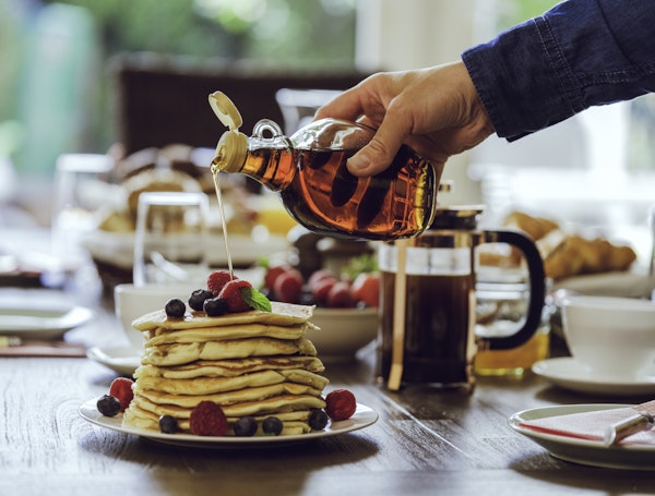 Canada sirop érable pancakes