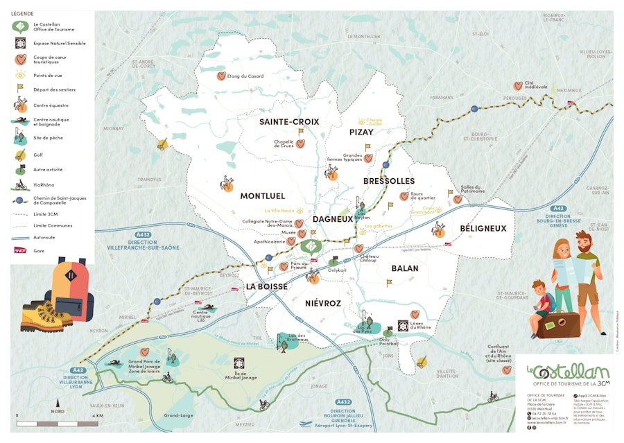carte région tourisme