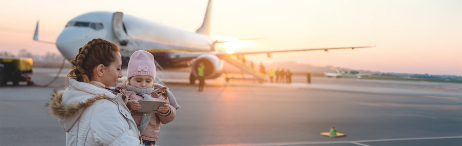 Avion piste bébé famille