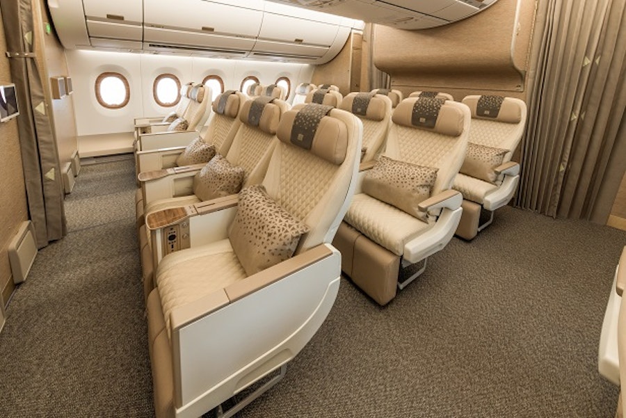 Compagnie Emirates avion A350 cabine