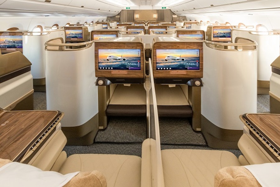 Compagnie Emirates avion A350 cabine