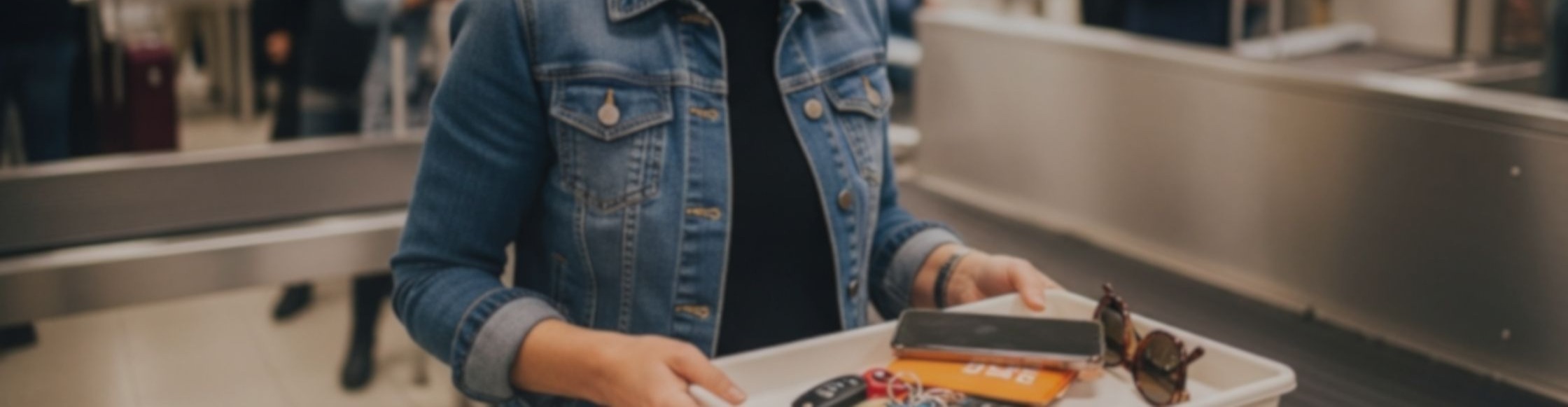 Femme aux contrôles de sûreté