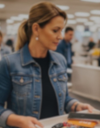 Femme aux contrôles de sûreté