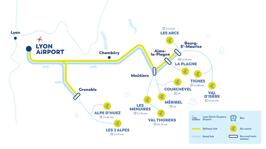 Ski resorts map