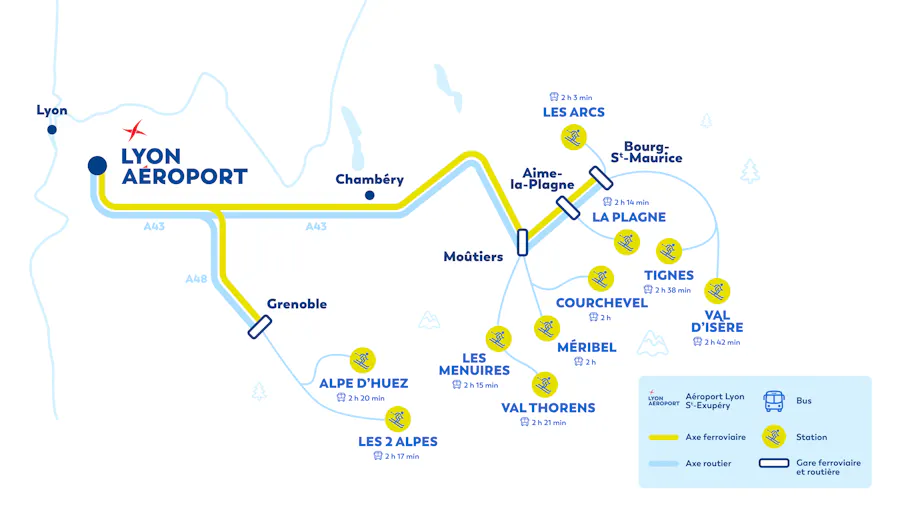 Carte de stations de ski